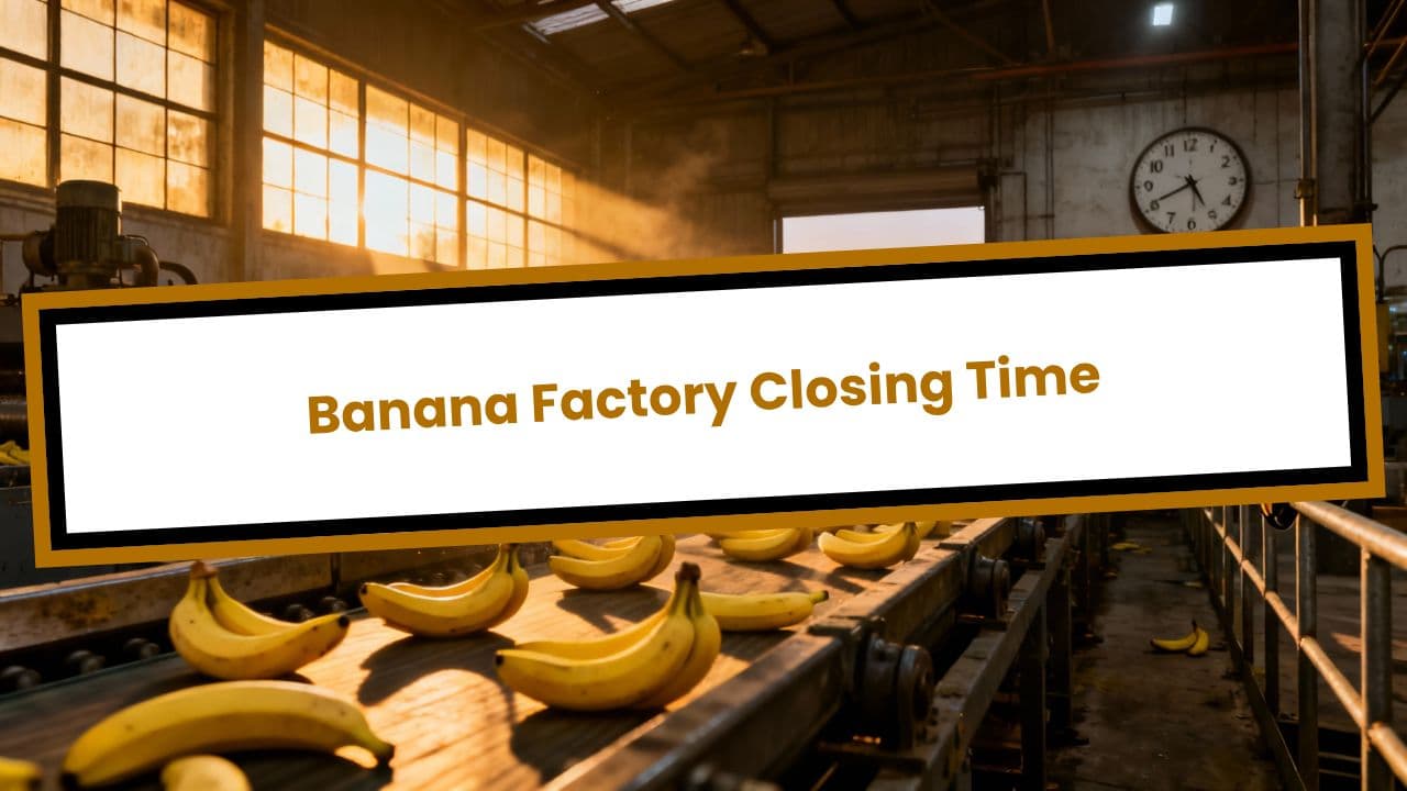 Banana Factory Closing Time