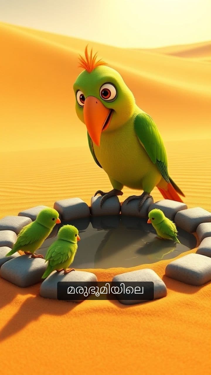 ഒട്ടകങ്ങളും തത്തകളുടെ സ്വിമ്മിംഗ് പൂളും