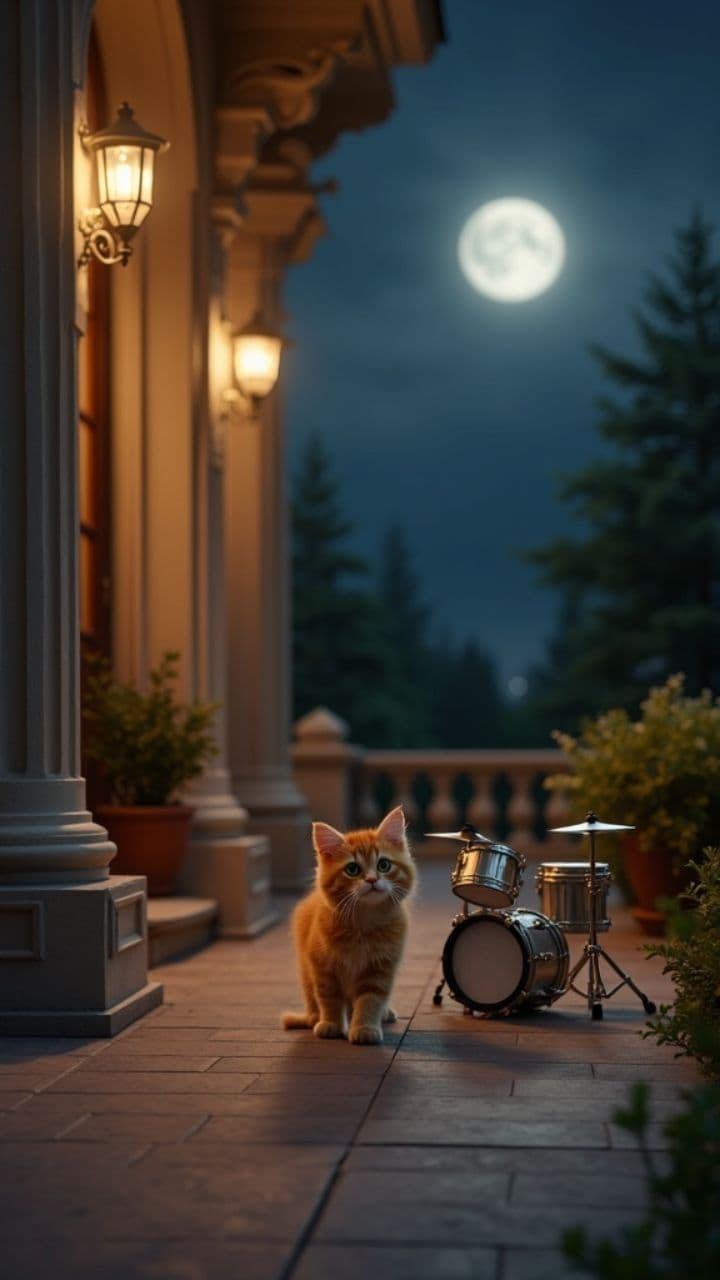 Midnight Drummer Cat
