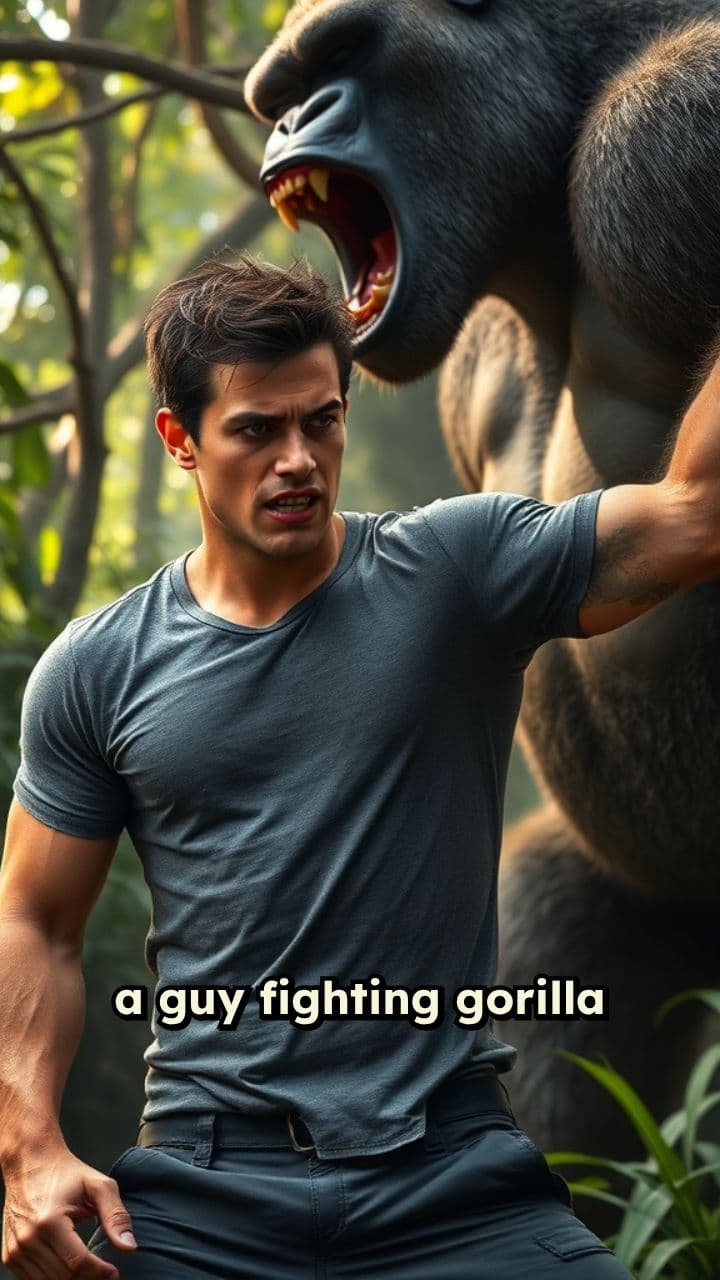 Man vs. Gorilla Showdown