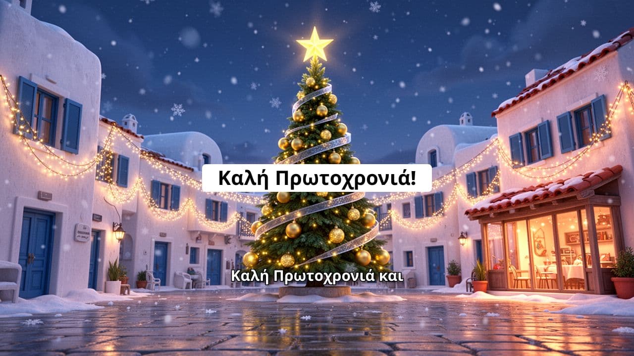 Festive Greek New Year Greeting