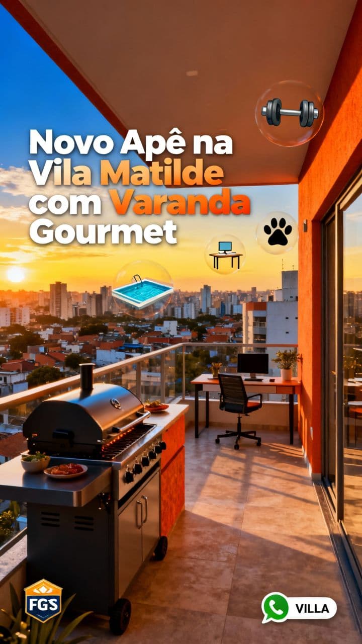 Novo Apê na Vila Matilde com Varanda Gourmet