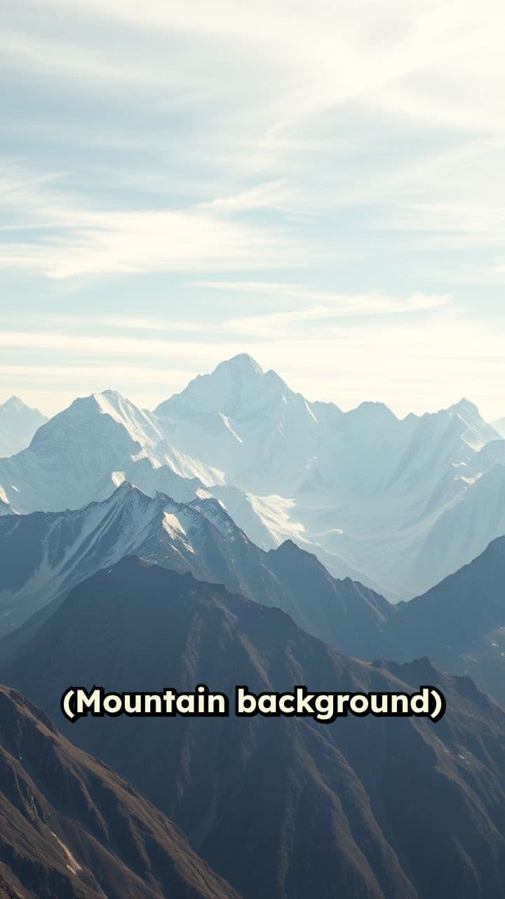 Mysterious Hooded Man in the Mountains