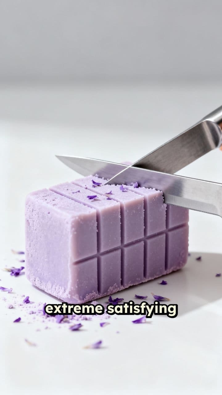 Satisfying ASMR Soap Cutting Close-Up