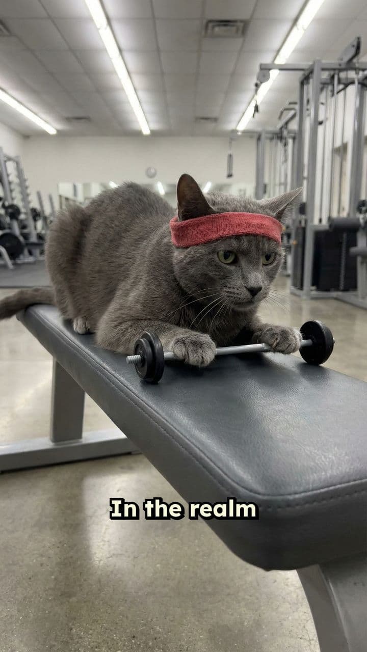Gym Cat's Dream