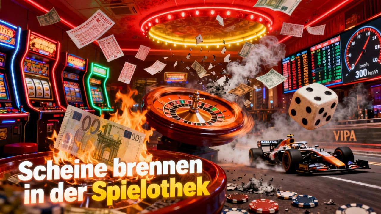 Scheine brennen in der Spielothek