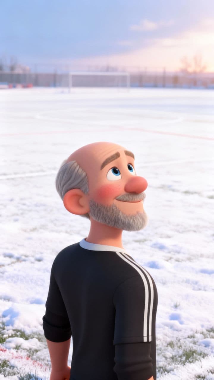 Büffel im Weihnachtsschnee