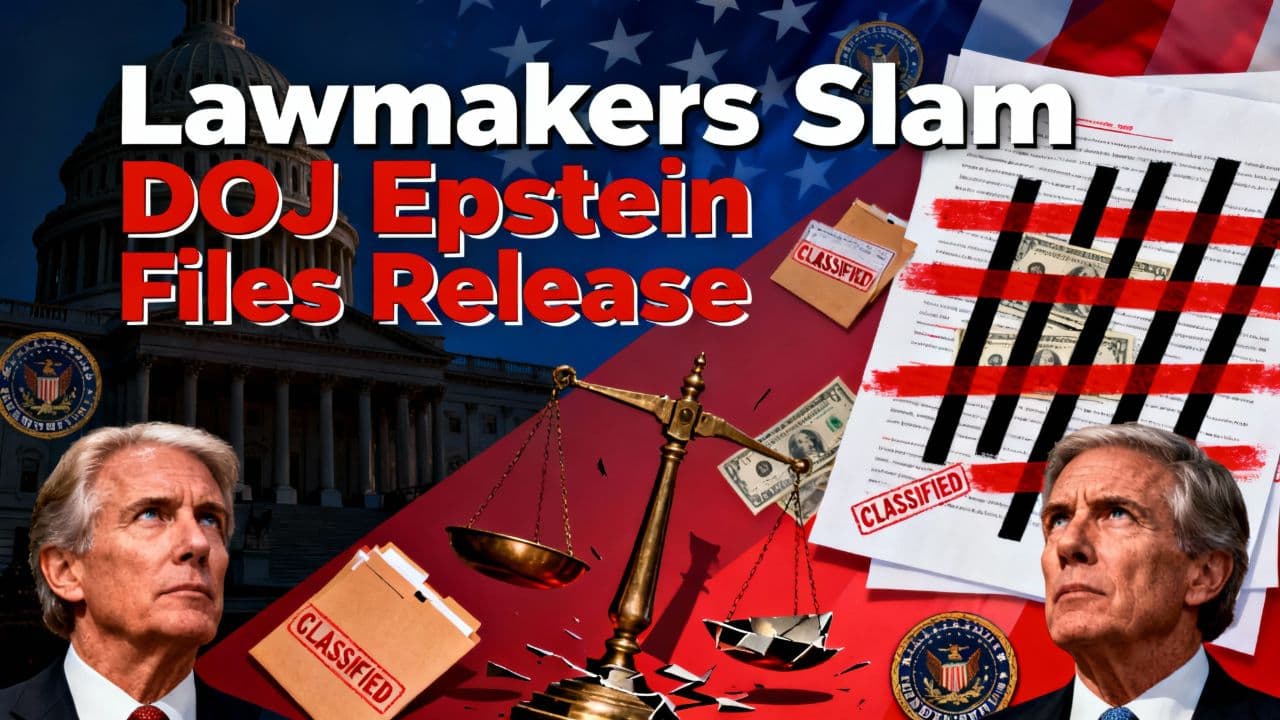 Lawmakers Slam DOJ Epstein Files Release