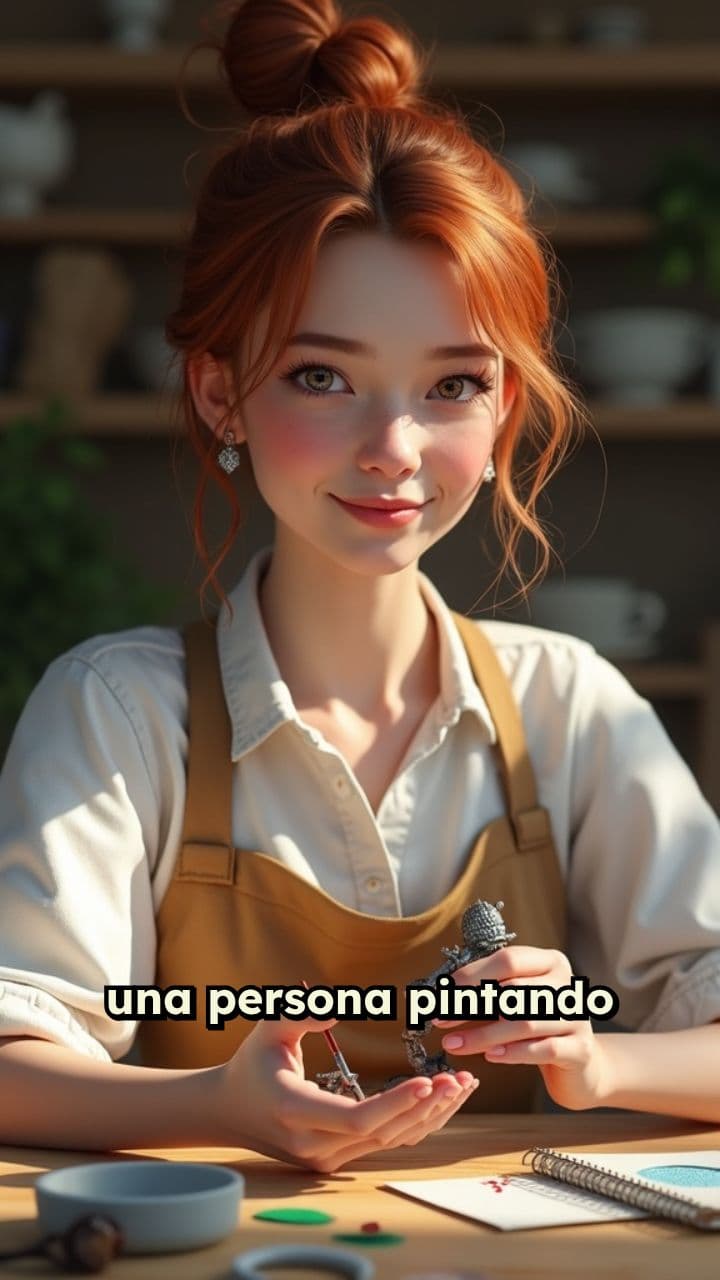 Pintando una miniatura en colores festivos