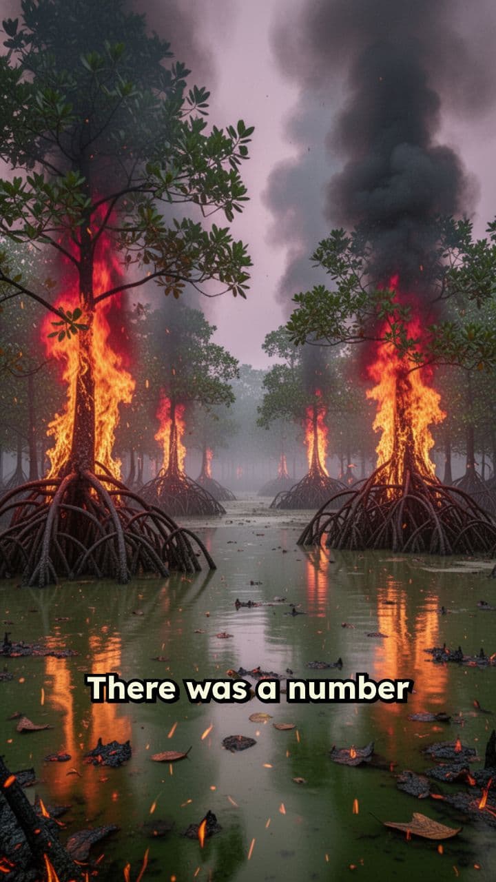 Battle Amid Burning Mangroves