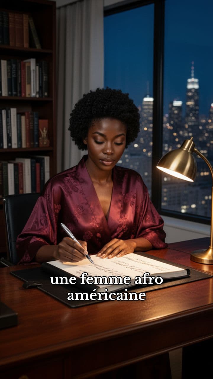 Une femme arrêtée sous la douche