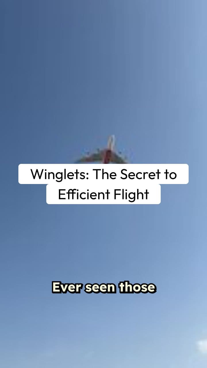 Why Airplanes Use Winglets