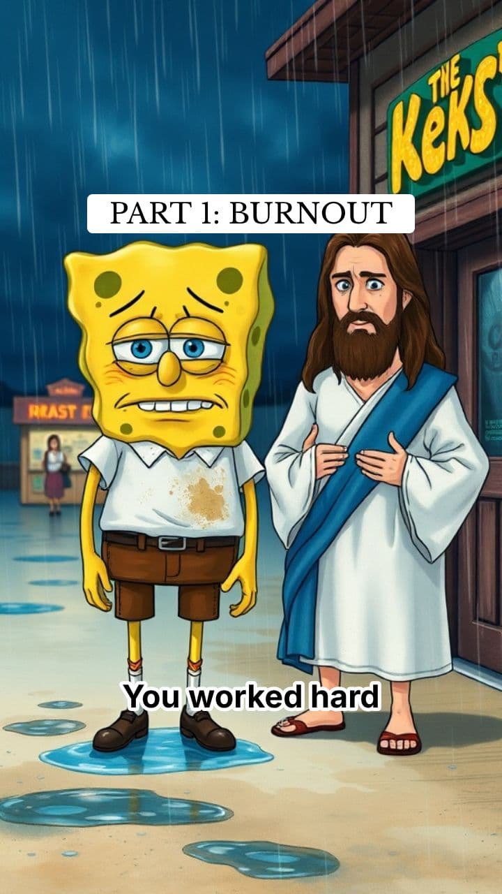 Jesus Christ Helping SpongeBob Universe