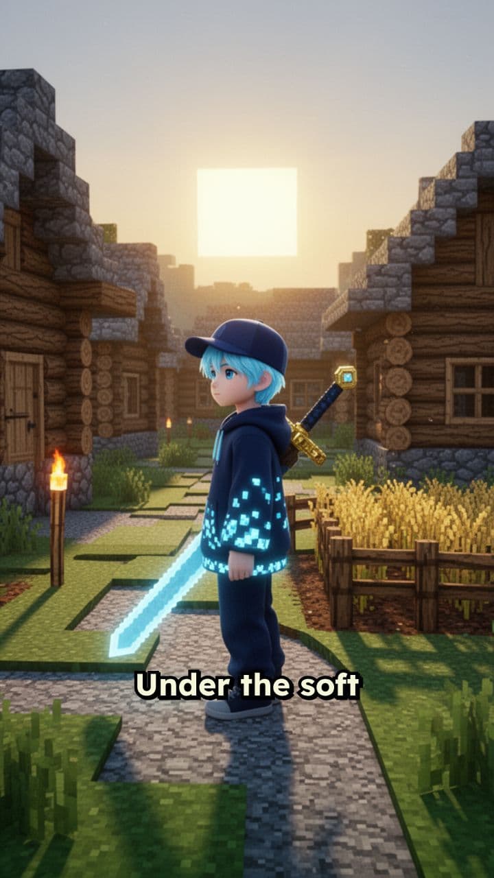 A Morning in the Minecraft Village