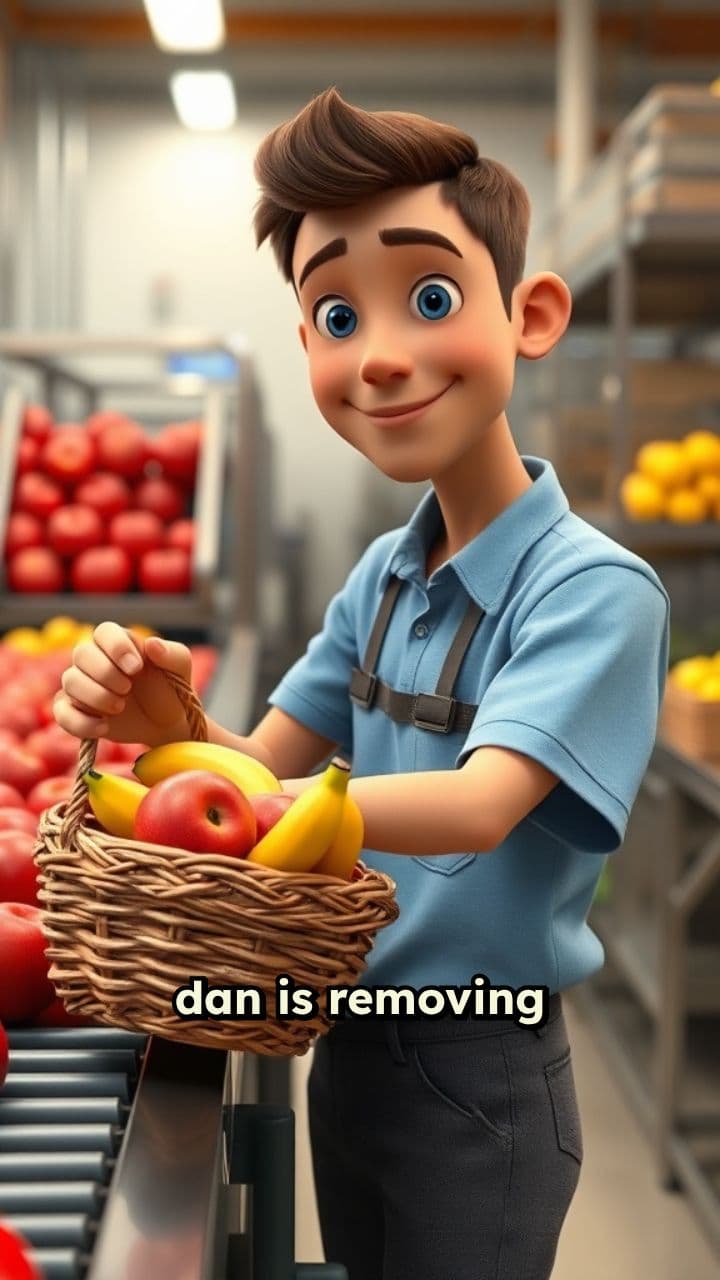 Fruit Avalanche on the Conveyor Belt