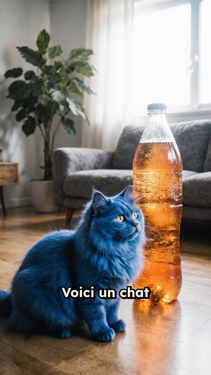 Le Chat Bleu et le Soda Géant