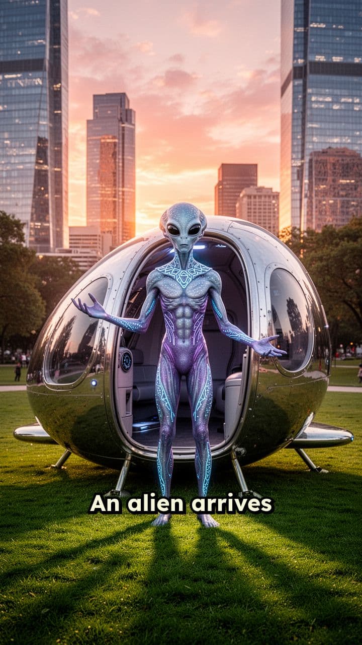 Alien’s First Day in Human Chaos