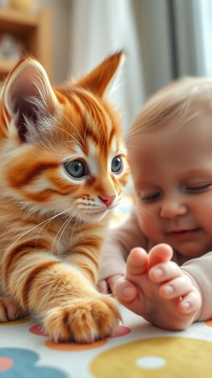 Cuties Cat Dance with Baby