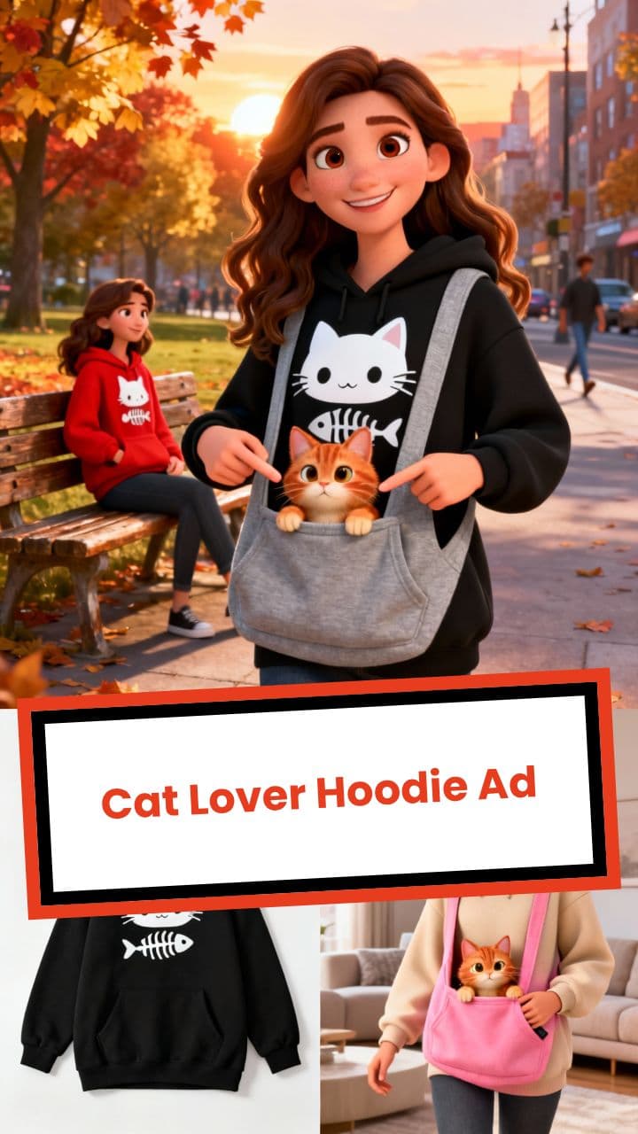 Cat Lover Hoodie Ad