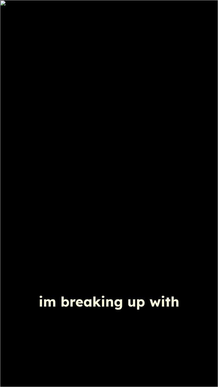 Breaking Up Announcement