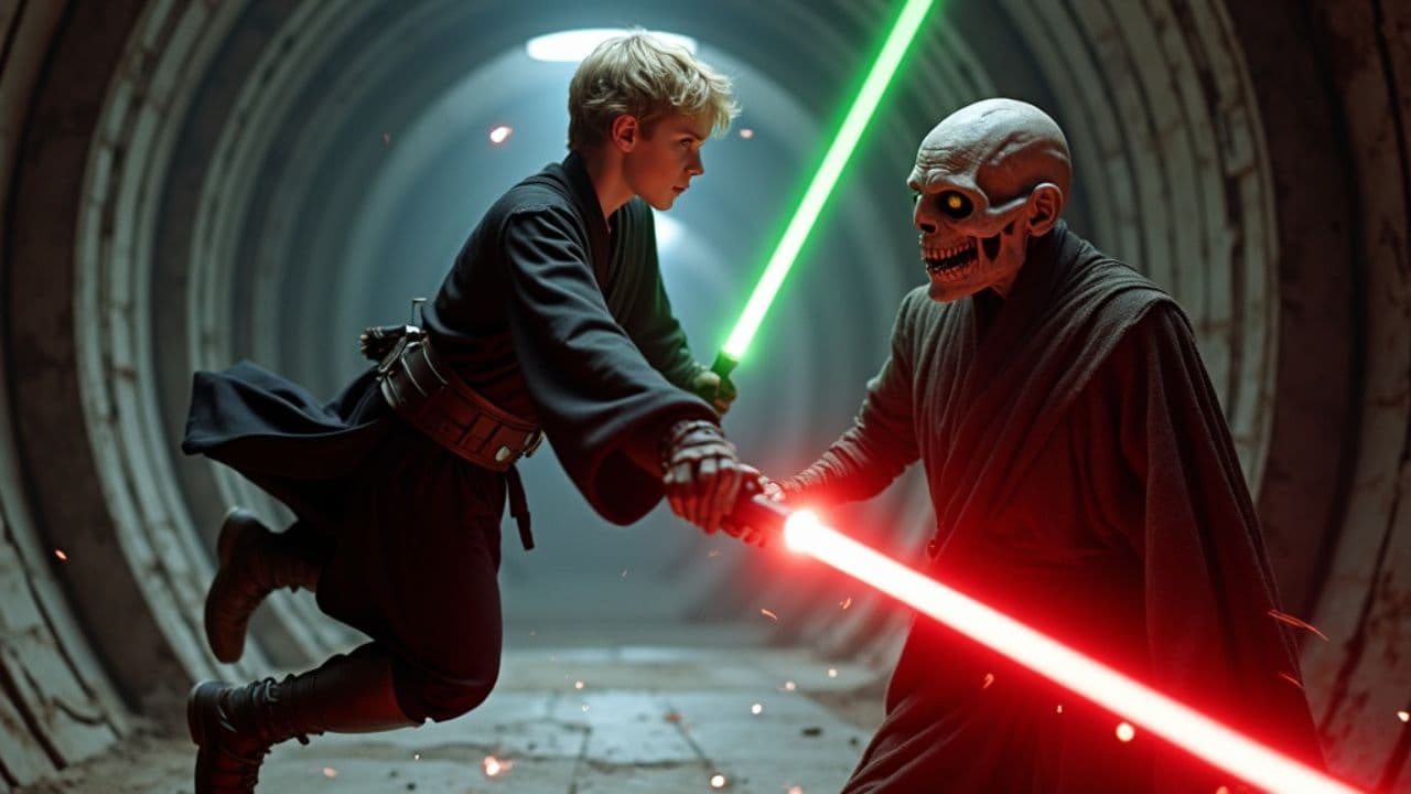Epic Lightsaber Duel: Luke vs. Sidious