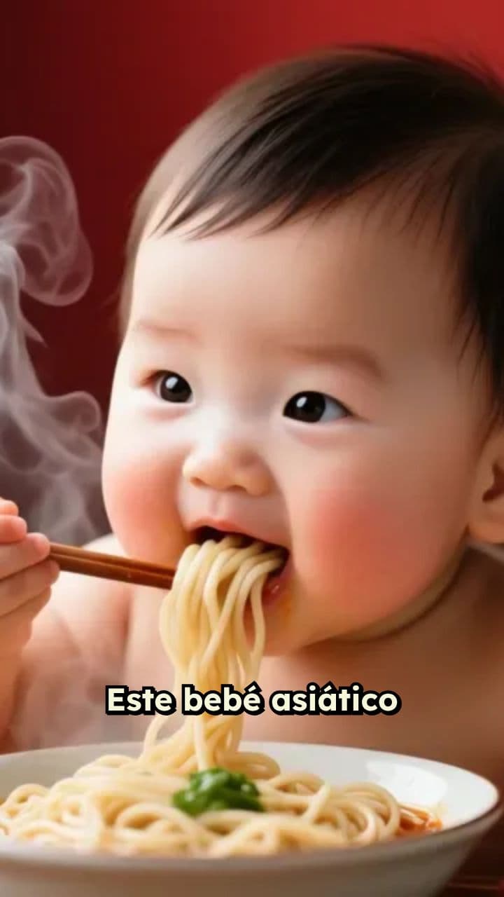 Bebé maestro de los palillos