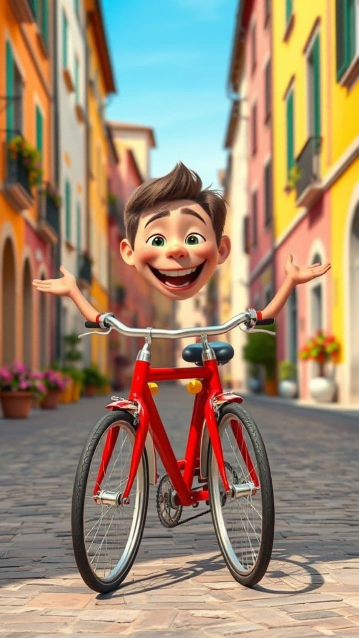 The Happy Red Bicycle-Boy's Italian Adventure
