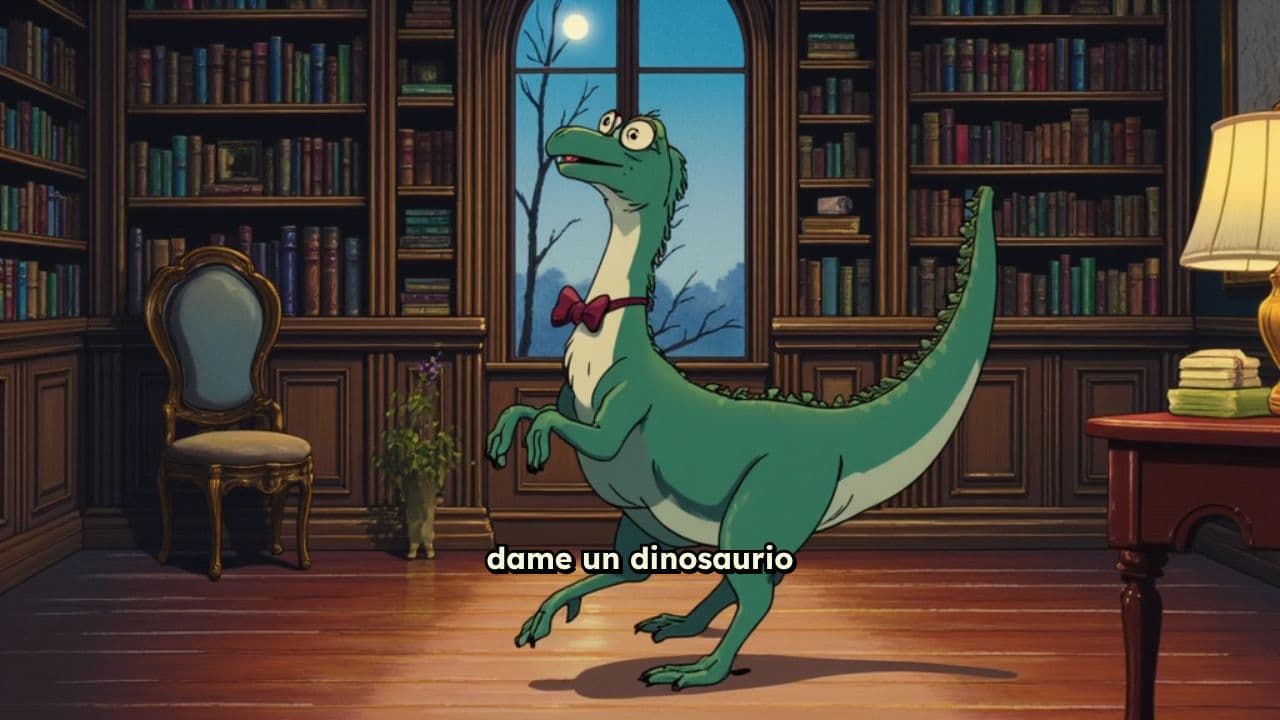 Dinosaurio bailarín y estudioso