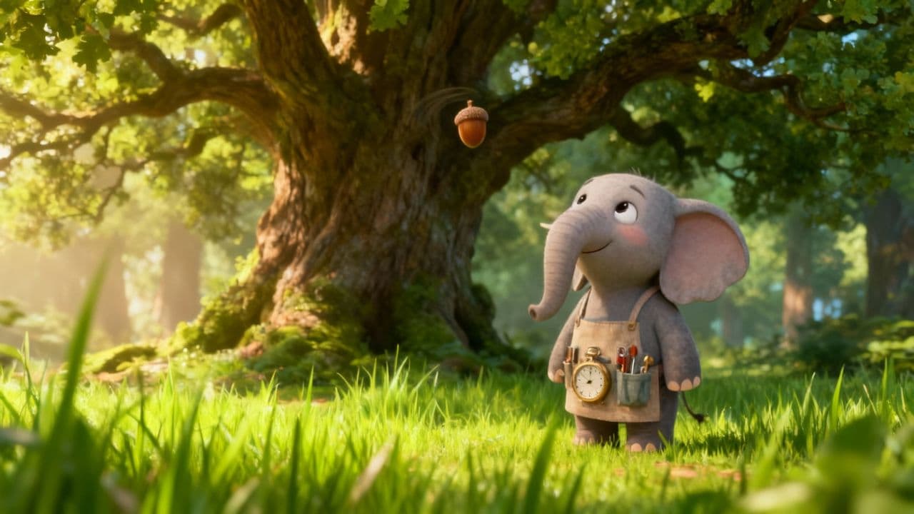 Sloník Bolík and the Falling Acorns