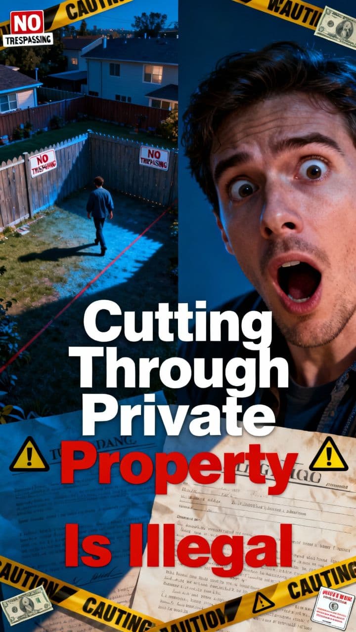 Cutting Through Private Property Is Illegal