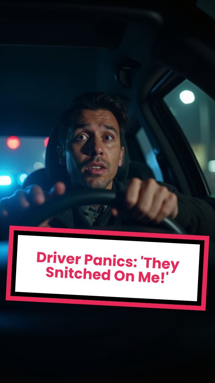 Driver Panics: 'They Snitched On Me!'