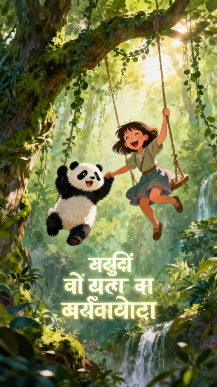 रिया और पांडा का दोस्ताना खेल