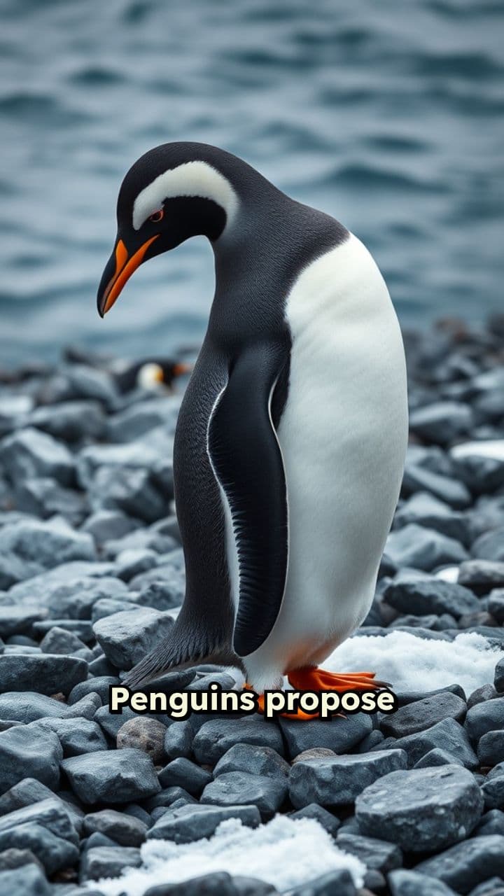 Penguins Propose With Pebbles