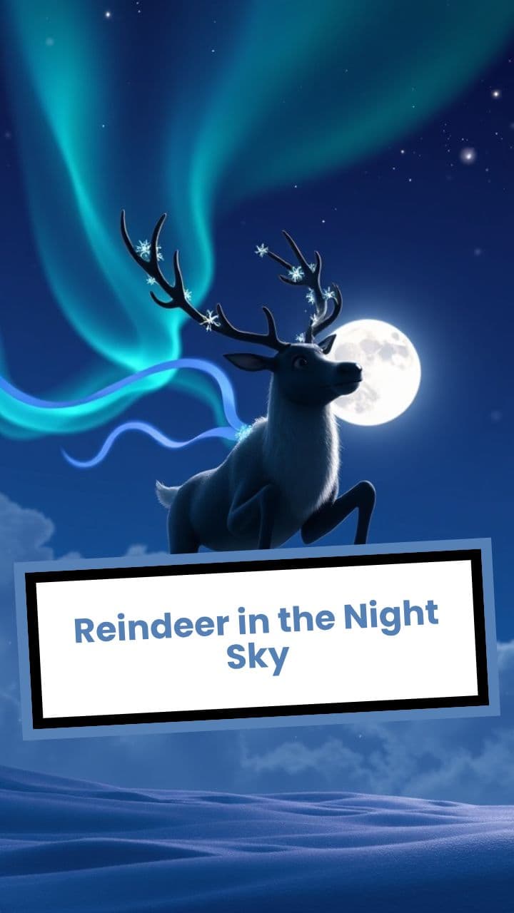 Reindeer in the Night Sky