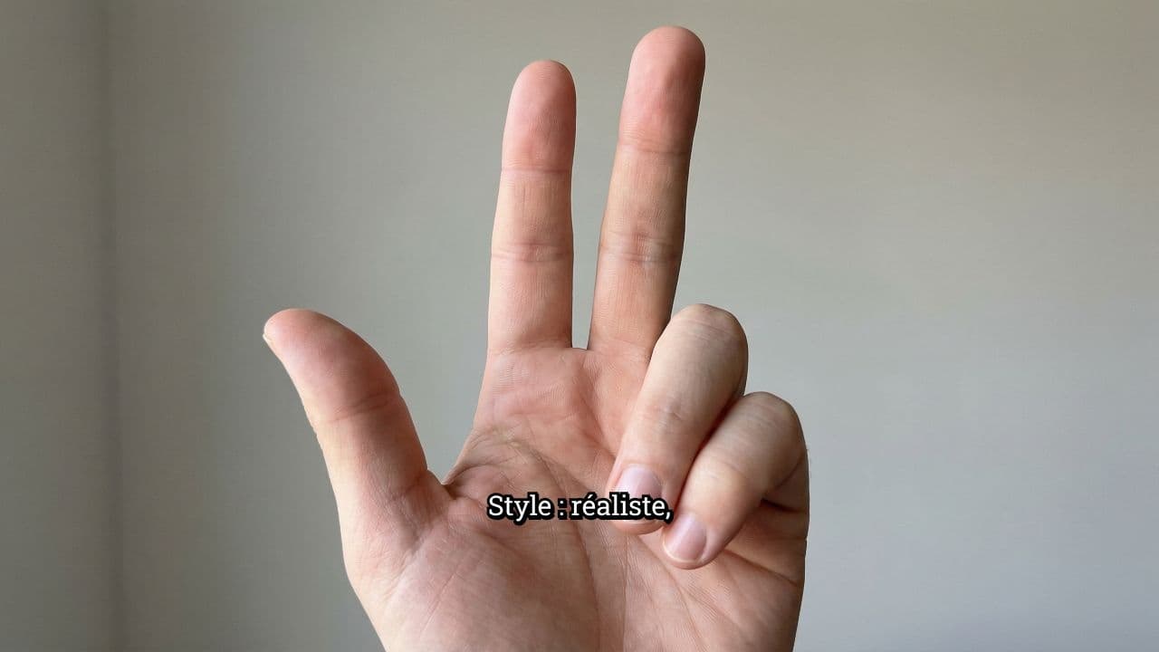 Comptage des doigts en gros plan