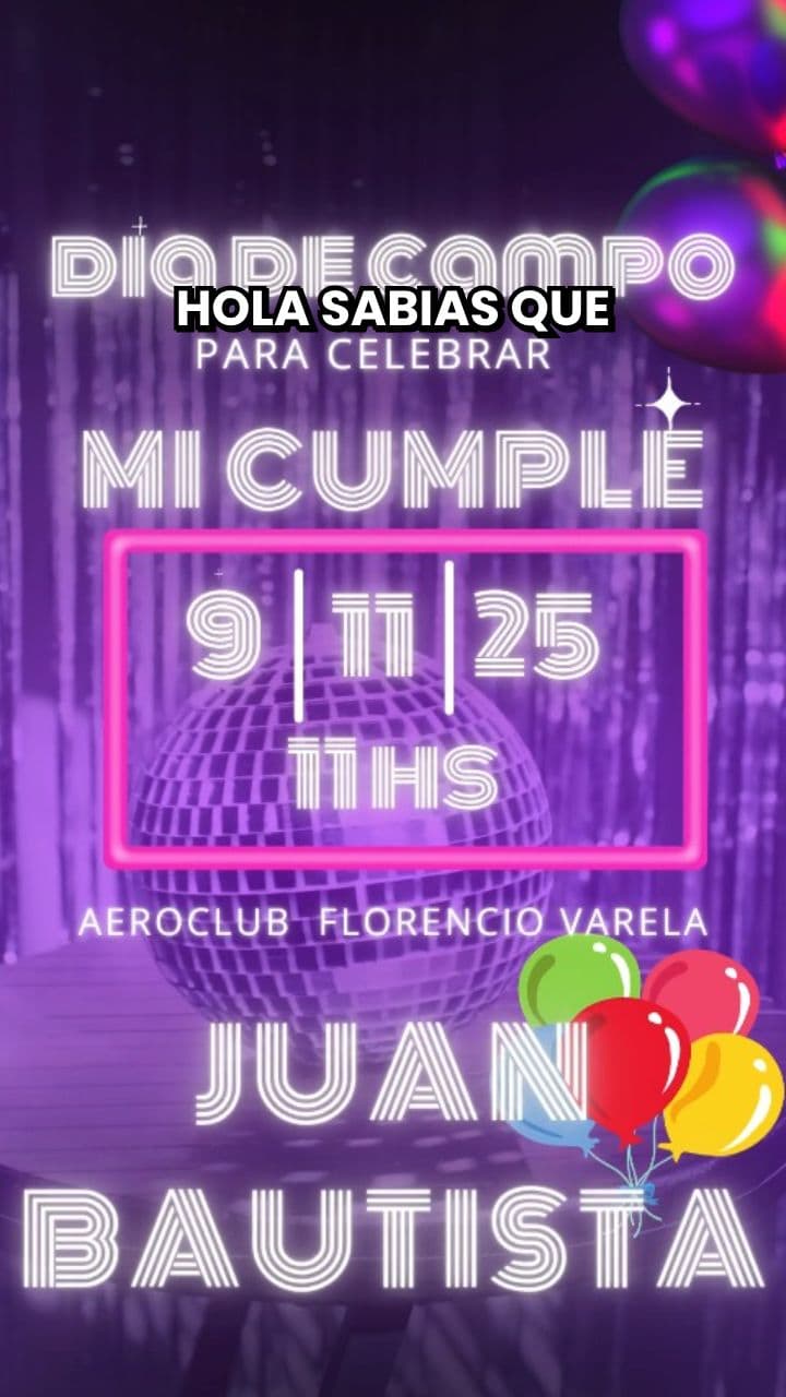 Cumpleaños y día de campo invitación