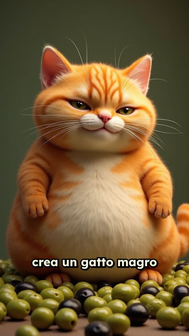 Il gatto e la raccolta delle olive