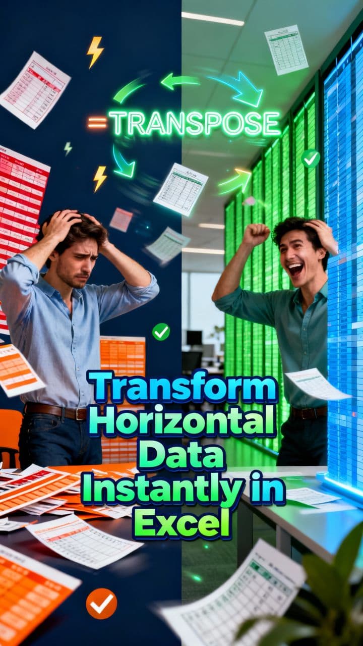 Transform Horizontal Data Instantly in Excel
