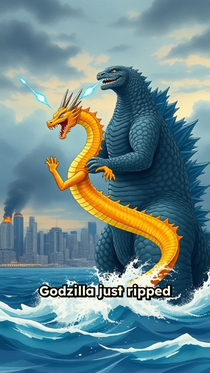 Godzilla Tears Dragon Apart
