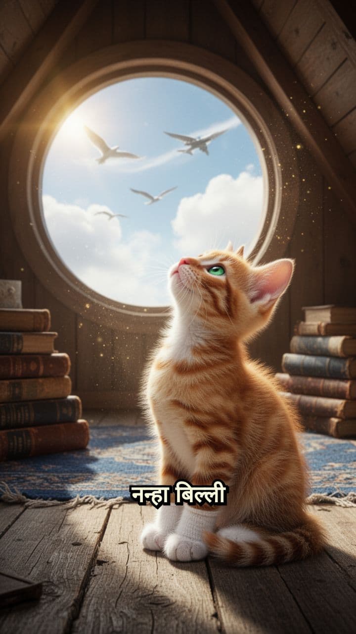 नन्हा बिल्ली का उड़ान सपना