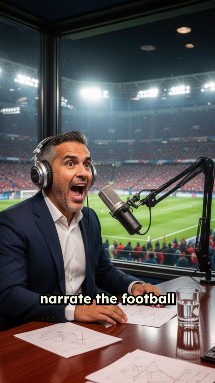 Narración de un partido de fútbol