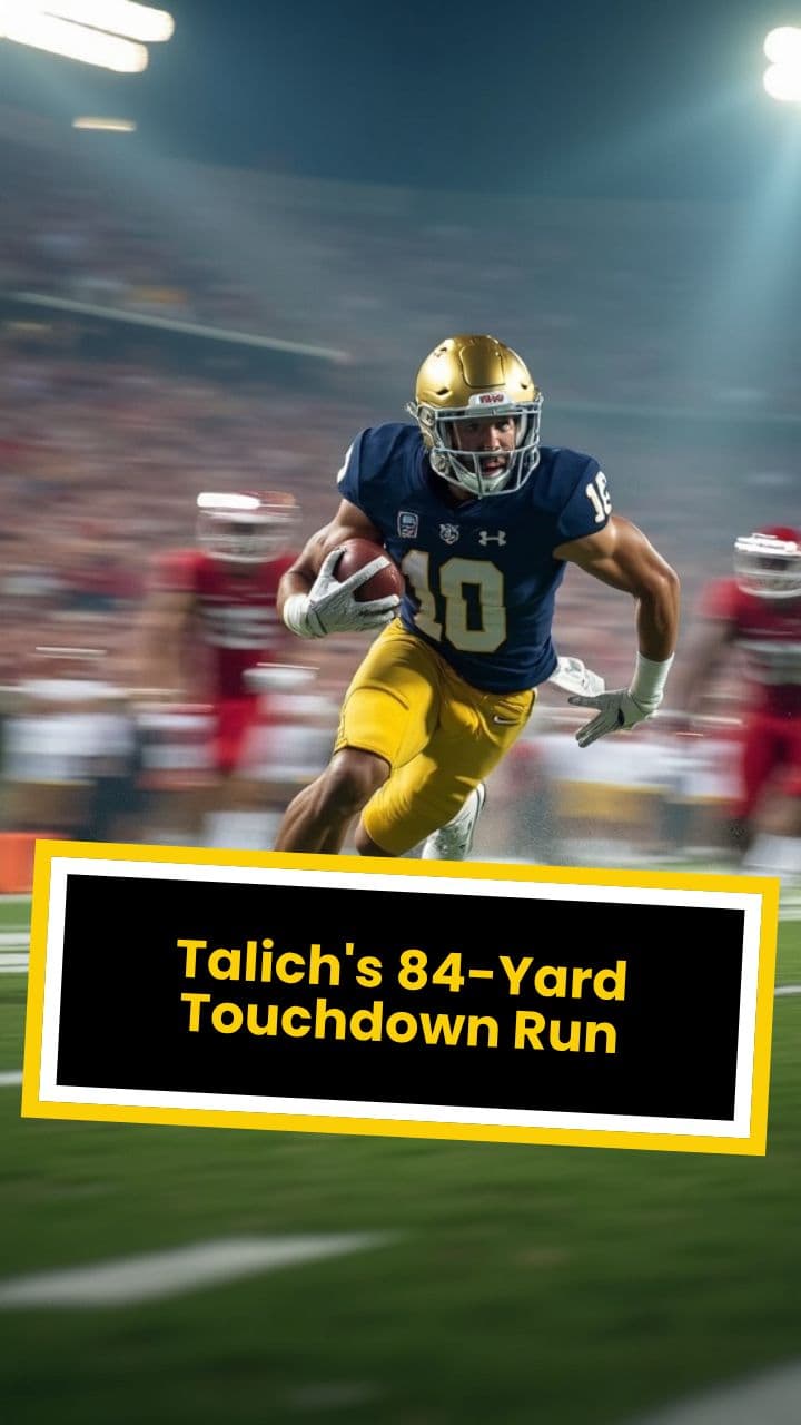 Talich's 84-Yard Touchdown Run