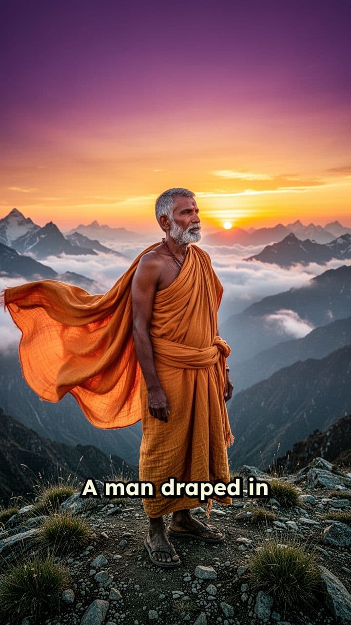 Saffron Devotion at Dawn