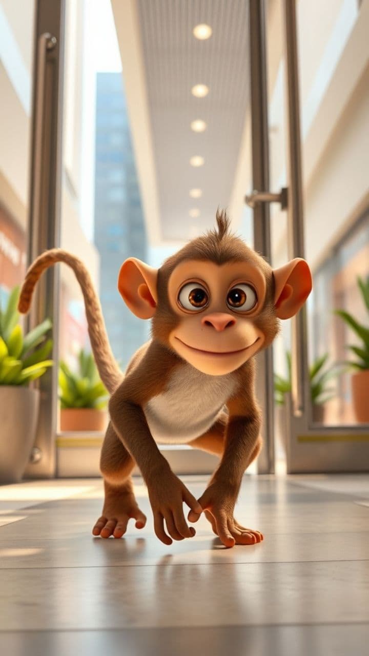 बंदर का मॉल में धमाल