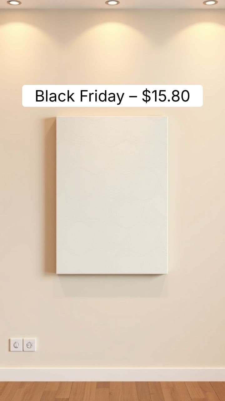 Modern Minimalist Canvas Poster - Black Friday