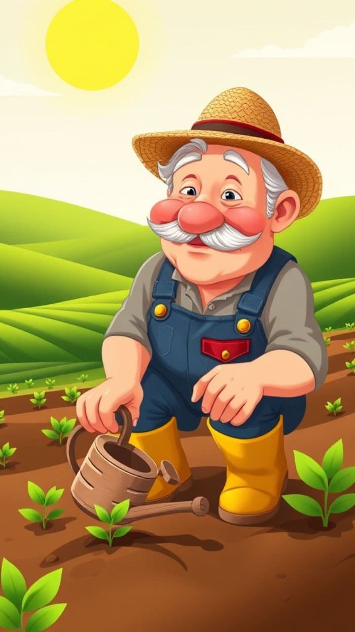 Farmer Grows a Fruit Tree