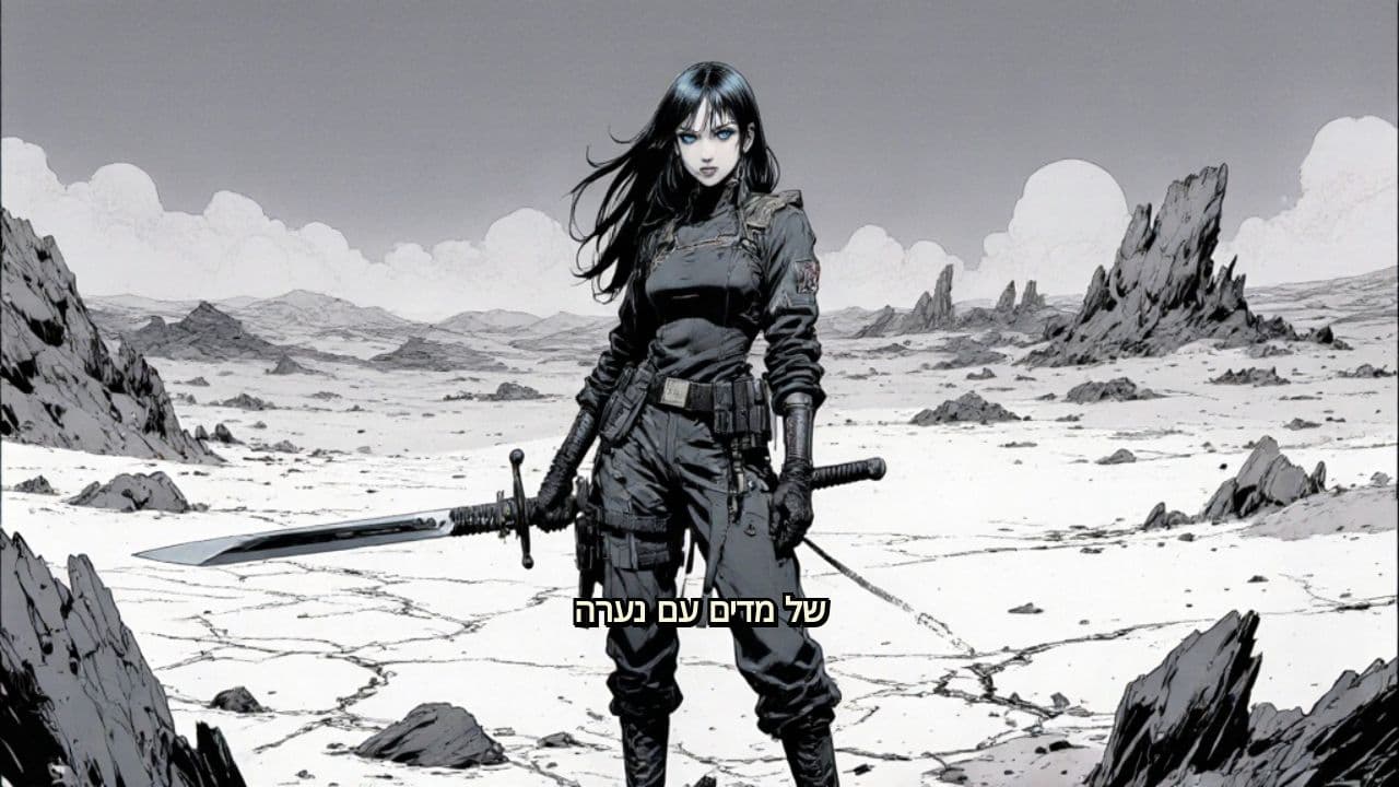 נערה לוחמת במדבר פראי