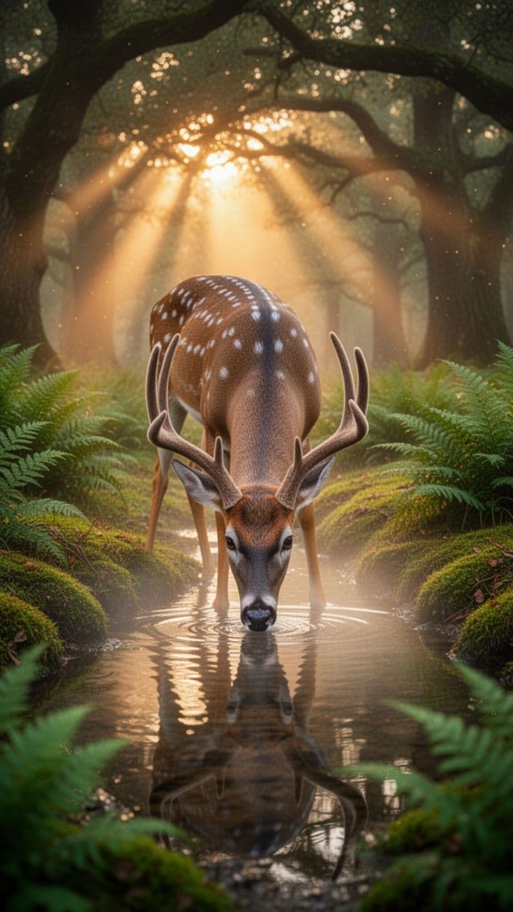 A Forest Heart: The Deer and the Swan