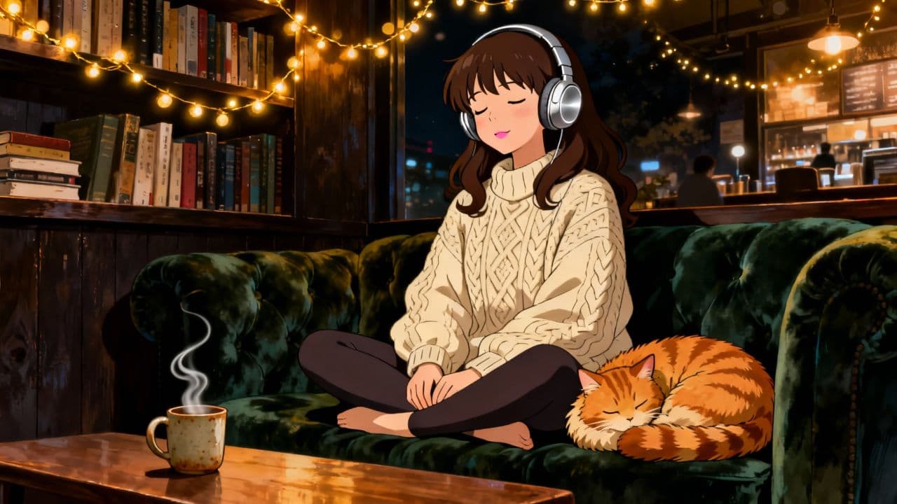 Cozy Night Cafe Anime Loop