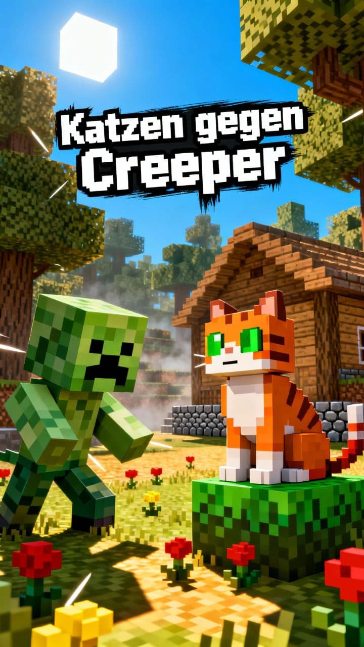 Katzen gegen Creeper